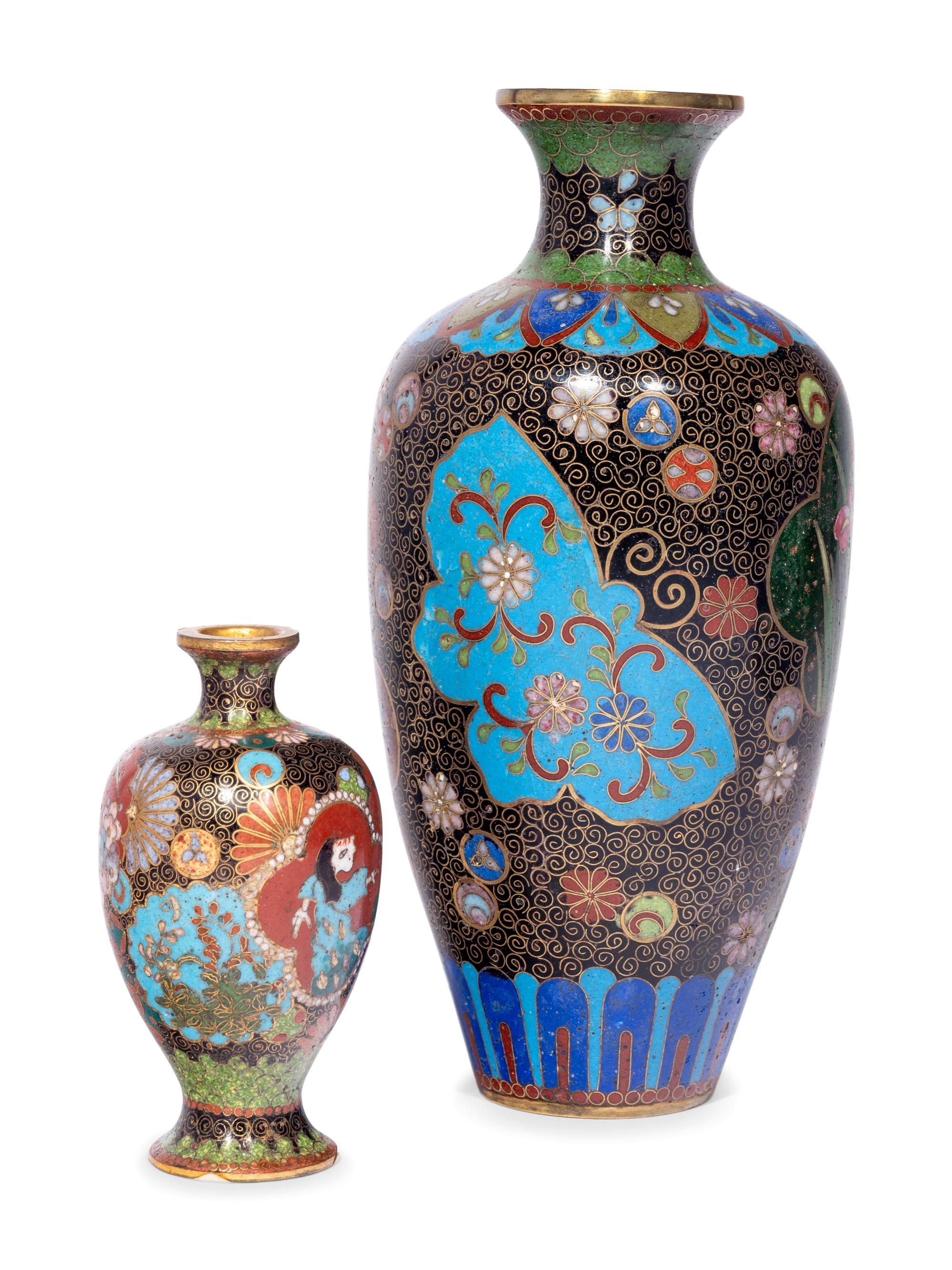 Six Japanese Cloisonné Enameled Articles