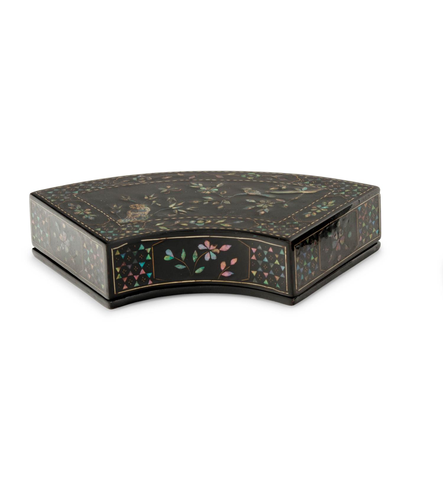 Two Chinese Mother-of-Pearl Inlaid Covered Boxes