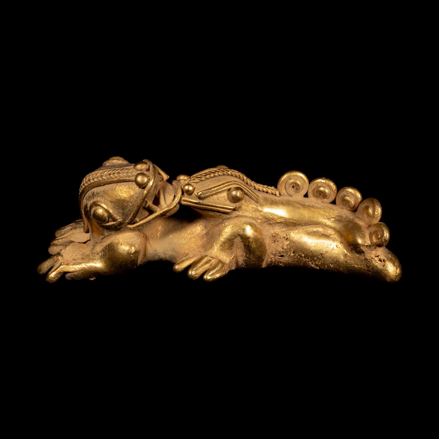 A Tairona Tumbaga Iguana Figures