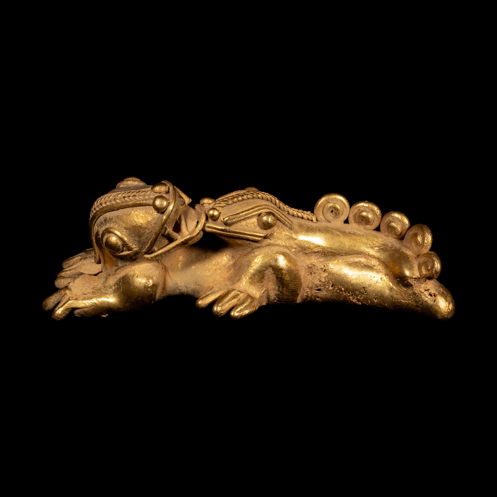A Tairona Tumbaga Iguana Figures