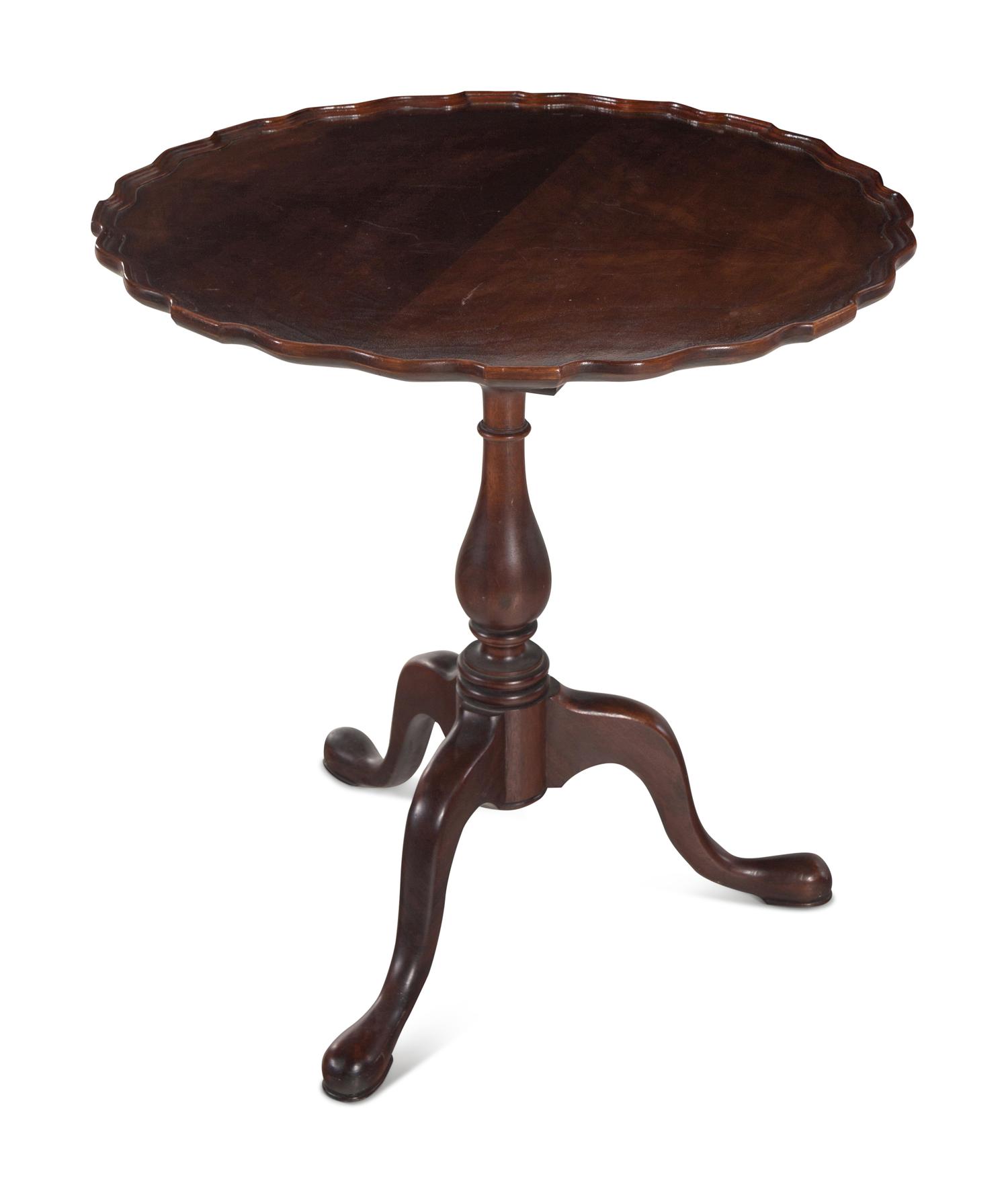 A Queen Anne Style Walnut Tilt-Top Tea Table