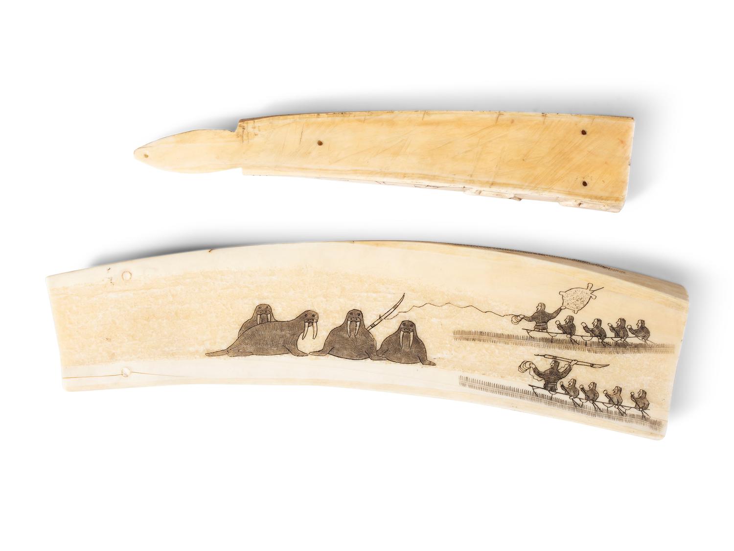 Iñupiaq Carved and Decorated Cribbage Boards