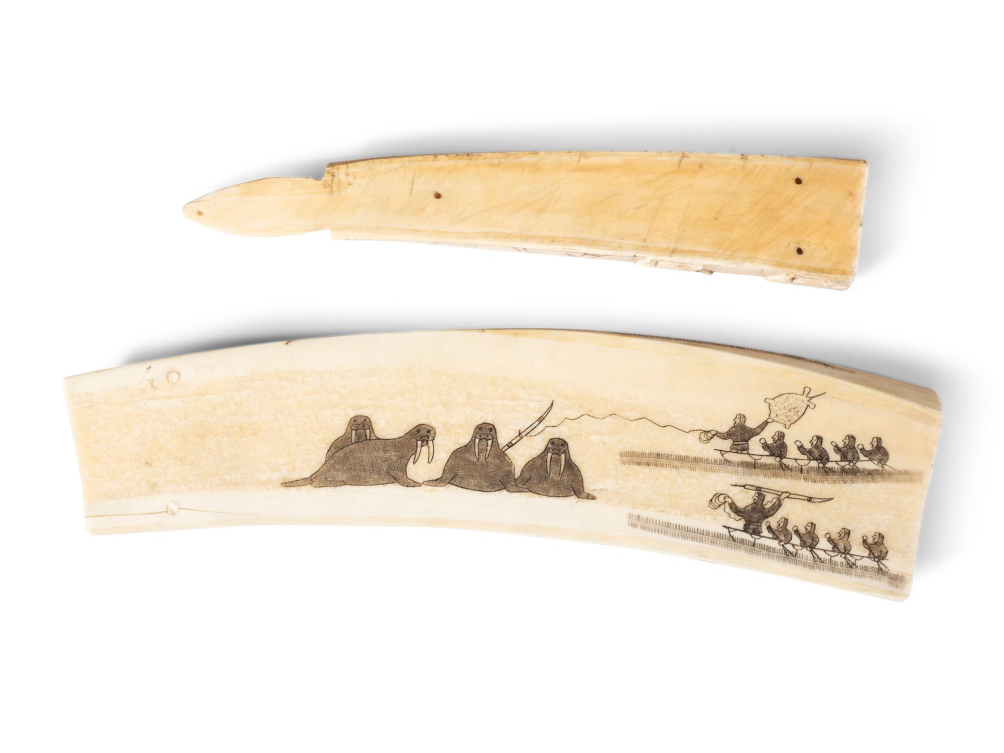 Iñupiaq Carved and Decorated Cribbage Boards