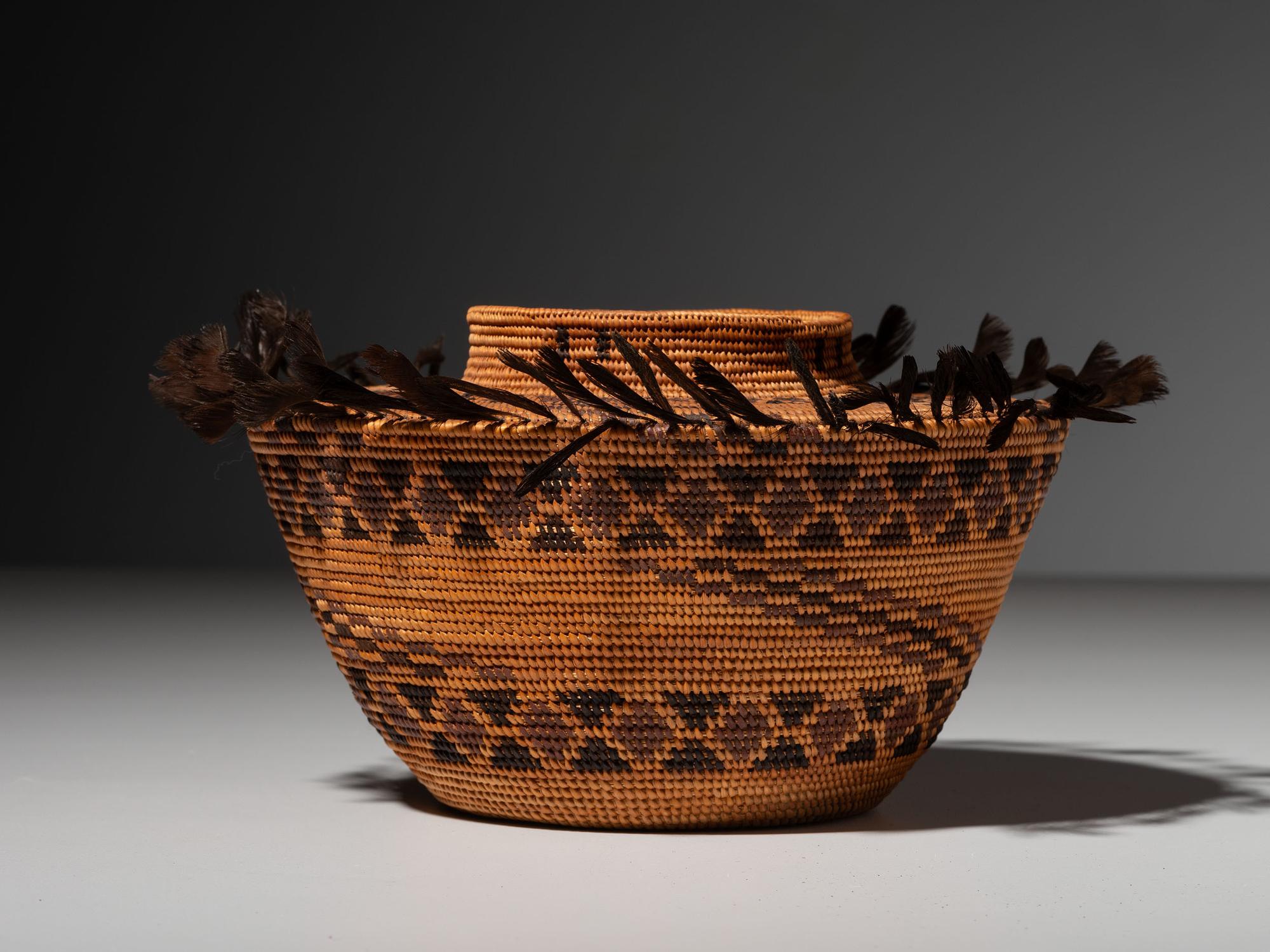Yokut Polychrome Bottleneck Basket