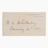 [U.S. Navy]. A near-complete collection of autographs from Secretaries of the United States Navy, 1798-1947.