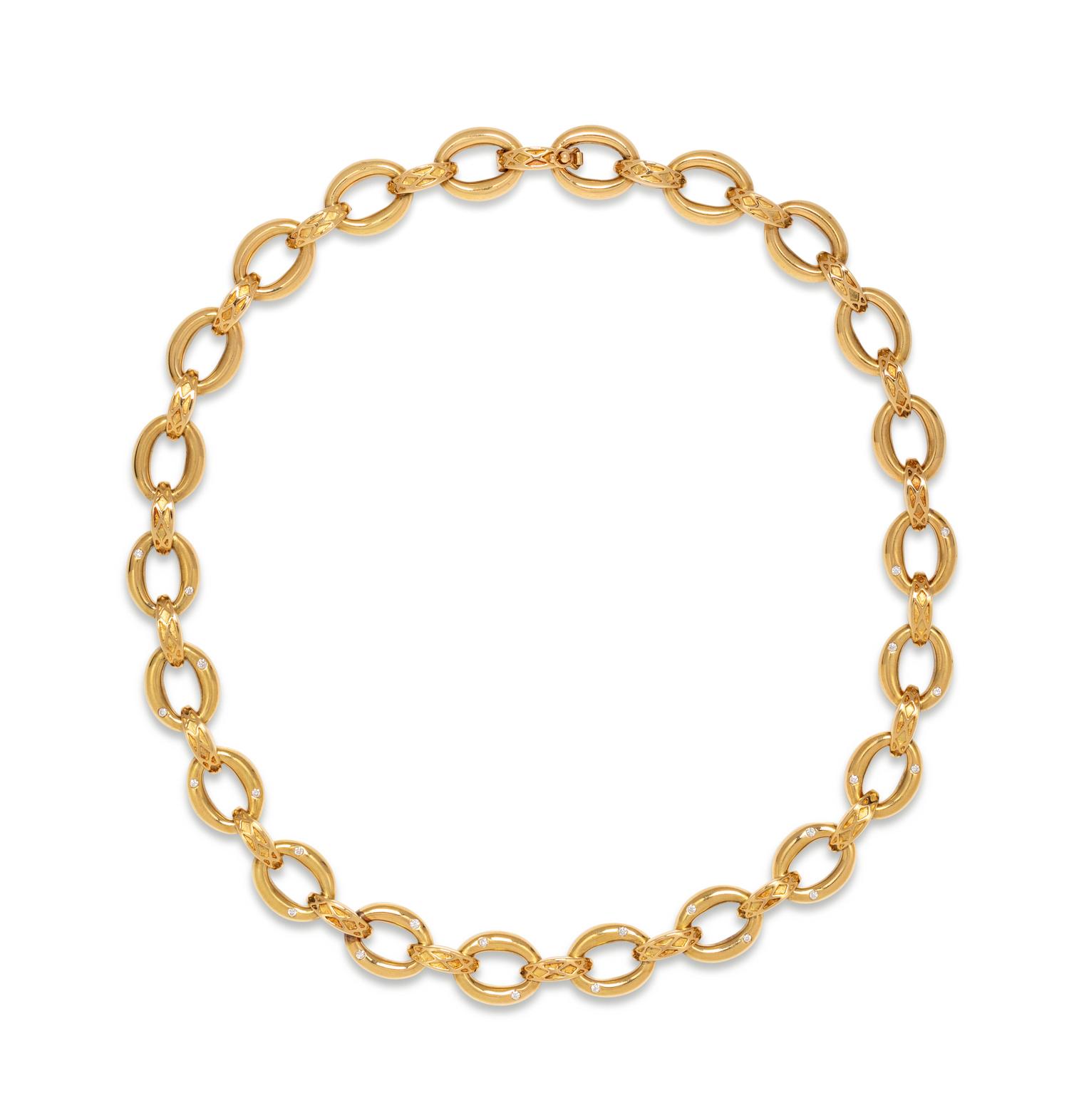 TURI, YELLOW GOLD AND DIAMOND NECKLACE