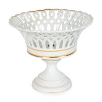 A Paris Parcel-Gilt Reticulated Porcelain Fruit Bowl — 19TH/20TH CENTURY