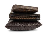 Three Designer Bags: Two Bottega Veneta, One Louis Vuitton, 1980-90s
