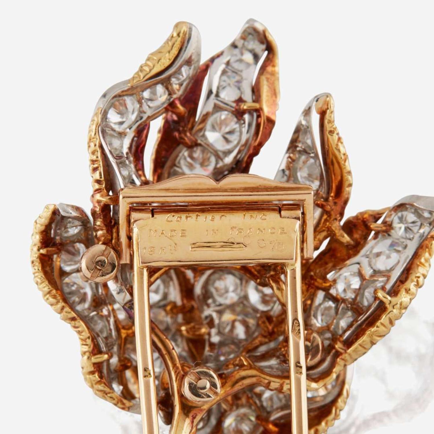 A diamond, gold, and platinum brooch, Cartier André Vassort
