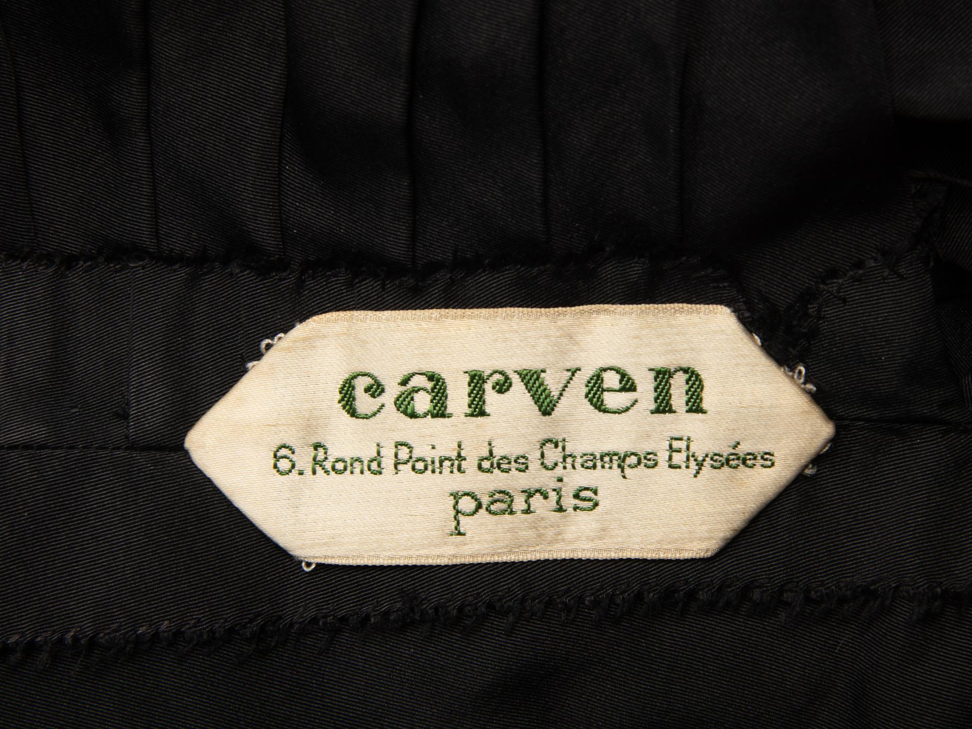 CARVEN, HAUTE COUTURE DRESS, 1950s