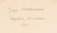 William and Joyce Wartmann, Edgerton, Wisconsin (two works in original frames), 1981