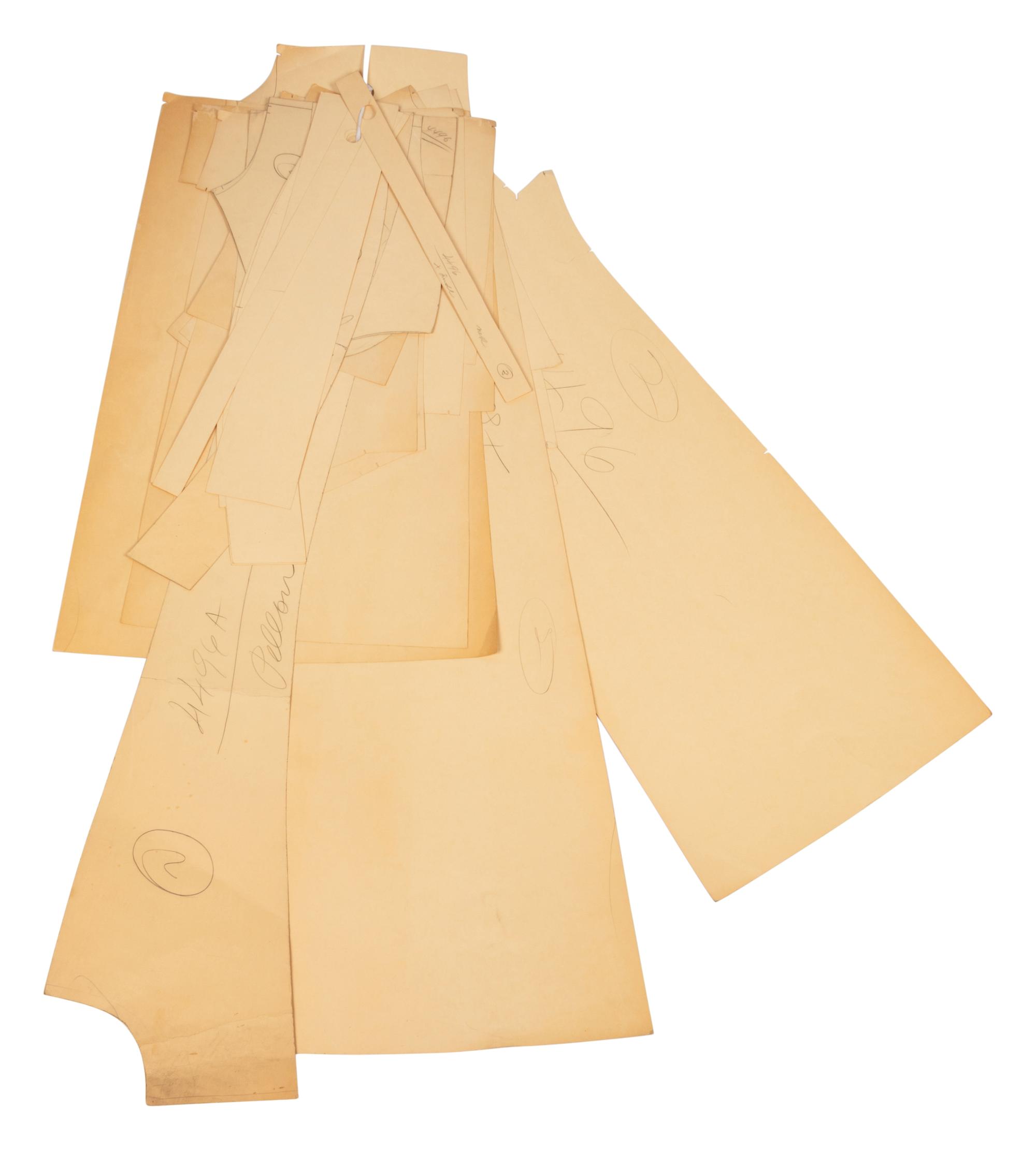 Bonnie Cashin Coat, Top and Skirt, Top and Pants, Two Sketches, Pattern, 1960-70s