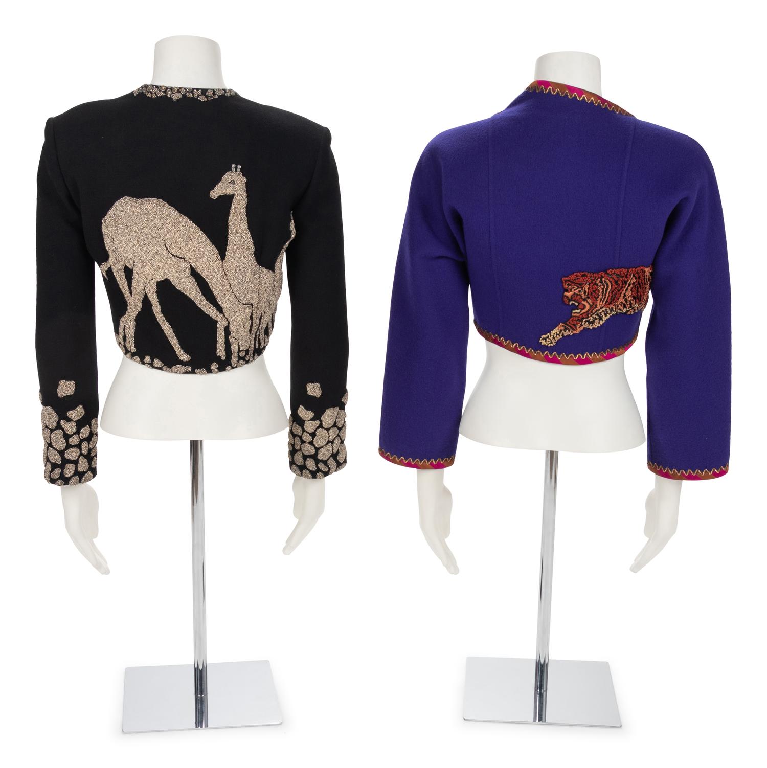 Two Geoffrey Beene Embroidered Jackets, 1990s