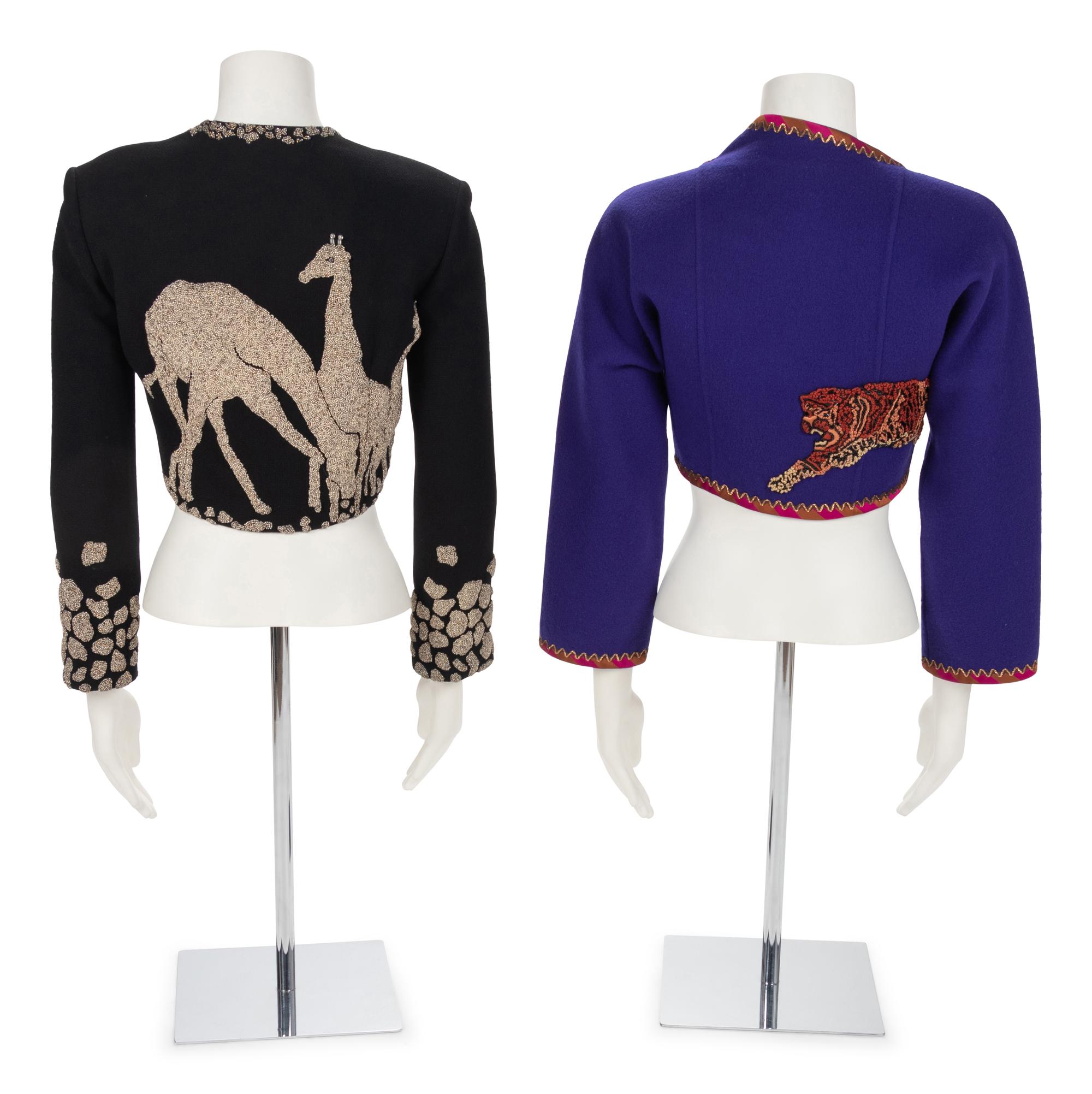 Two Geoffrey Beene Embroidered Jackets, 1990s