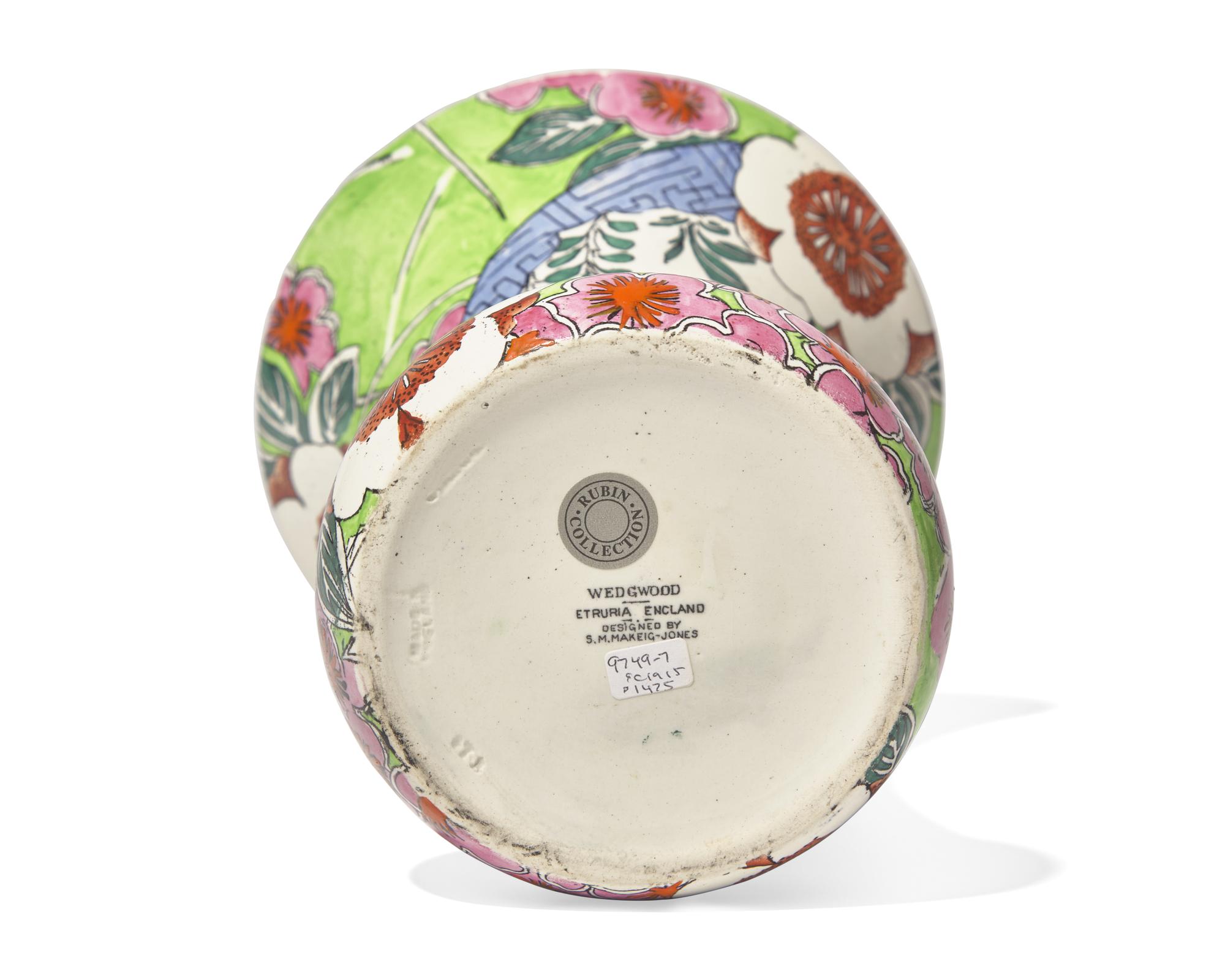 A Wedgwood Polychrome Enameled Ceramic Vase
