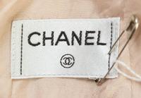 A Chanel Peach Tweed Boucle Skirt Suit, Size 36.