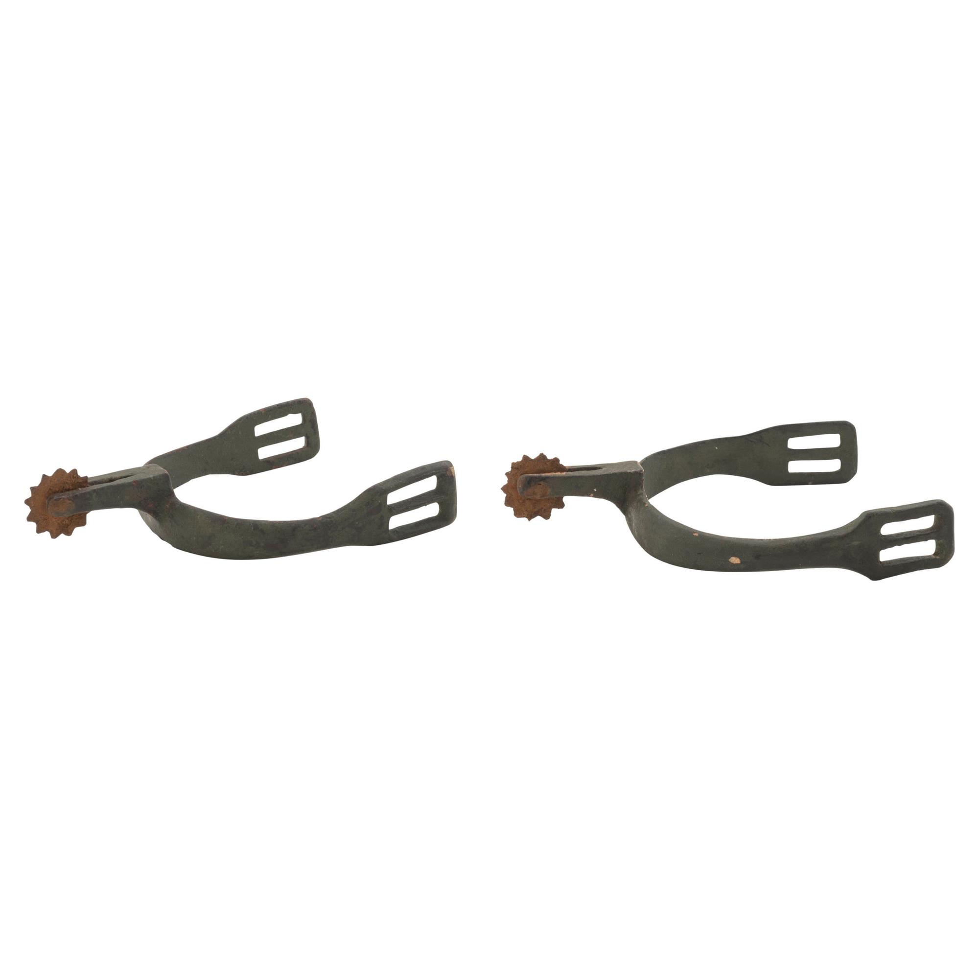 Pair of Restored Cast Brass Unmarked Spurs attributed to Leech & Ridgon