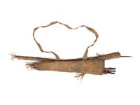 Sioux Beaded Hide Bowcase and Quiver, with Bow and Arrows