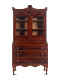 A Federal Style Mahogany Secretary Bookcase