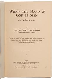 [WILD WEST SHOWS]. CRAWFORD, John. W. "Captain Jack" (1847-1917). A group of 2 inscribed items, including book and portrait.