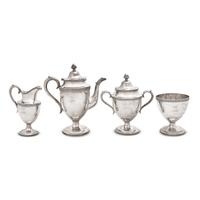 A Classical Silver Four-Piece Tea Service