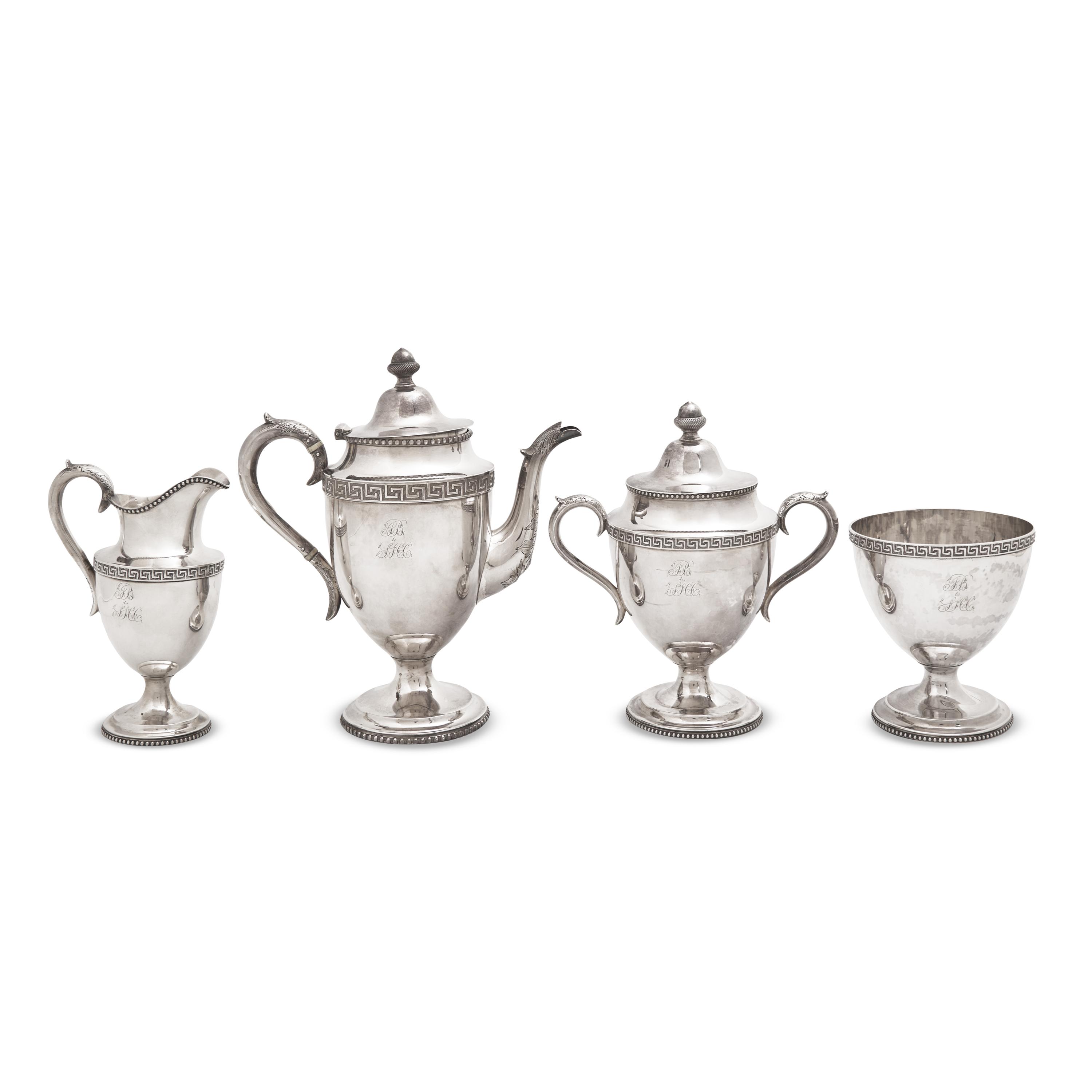 A Classical Silver Four-Piece Tea Service