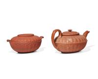 Two Wedgwood Rosso Antico Table Articles