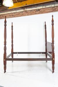 A Classical Carved Mahogany Four-Post Tester Bed