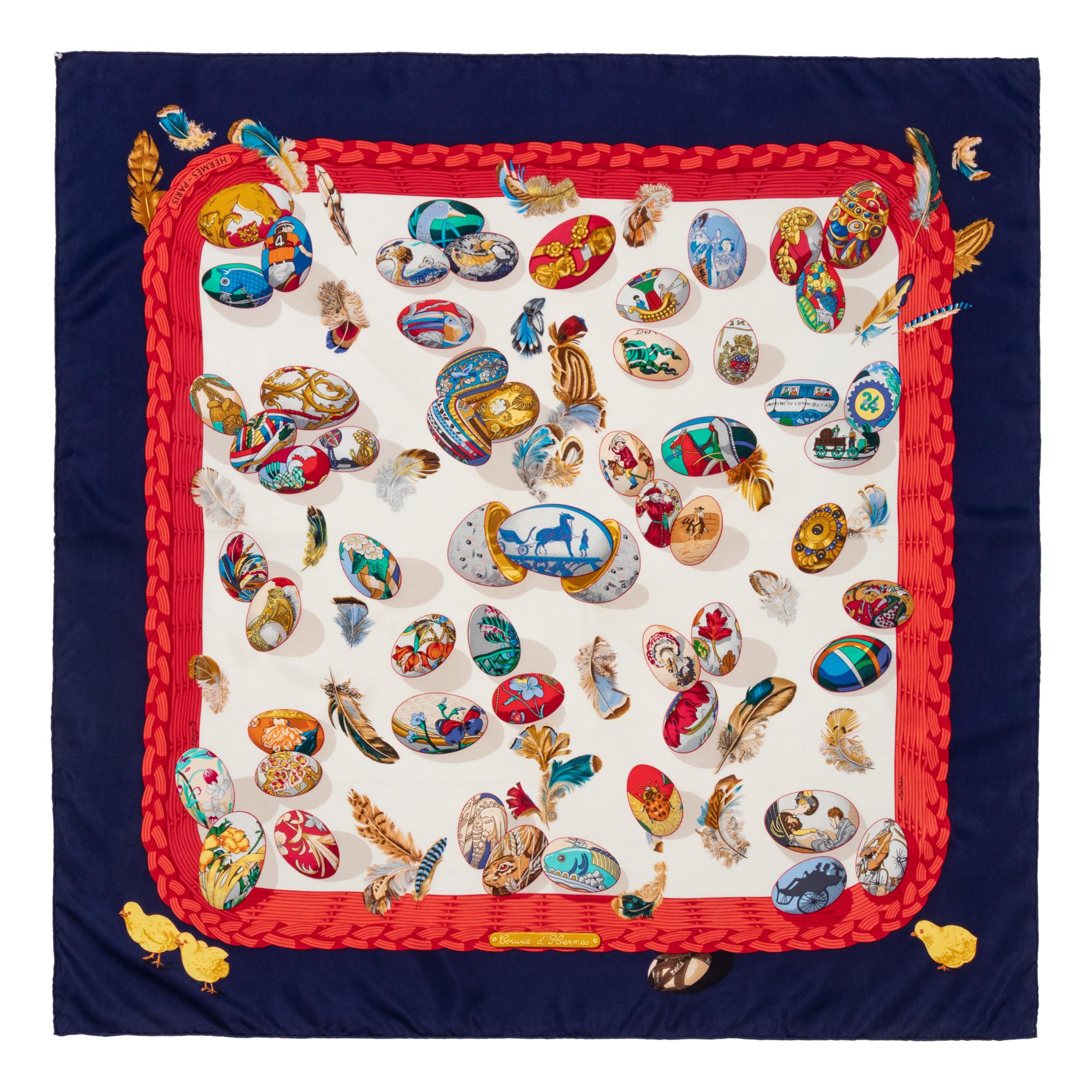 Two Hermès 90cm Silk Scarf, Carré