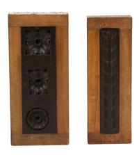 Two Carved Stone Furniture Molds Height of larger 9 7/8 x width 22 inches. — 20TH CENTURY