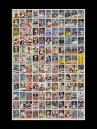 A Complete Set of 1985 Topps Baseball Cards in Six Uncut Sheets Featuring Mark McGwire, Roger Clemens and Kirby Puckett Rookie Cards
