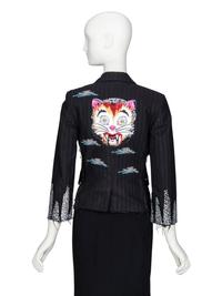 LIBERTINE, EMBELLISHED DISTRESSED SKULL BLAZER