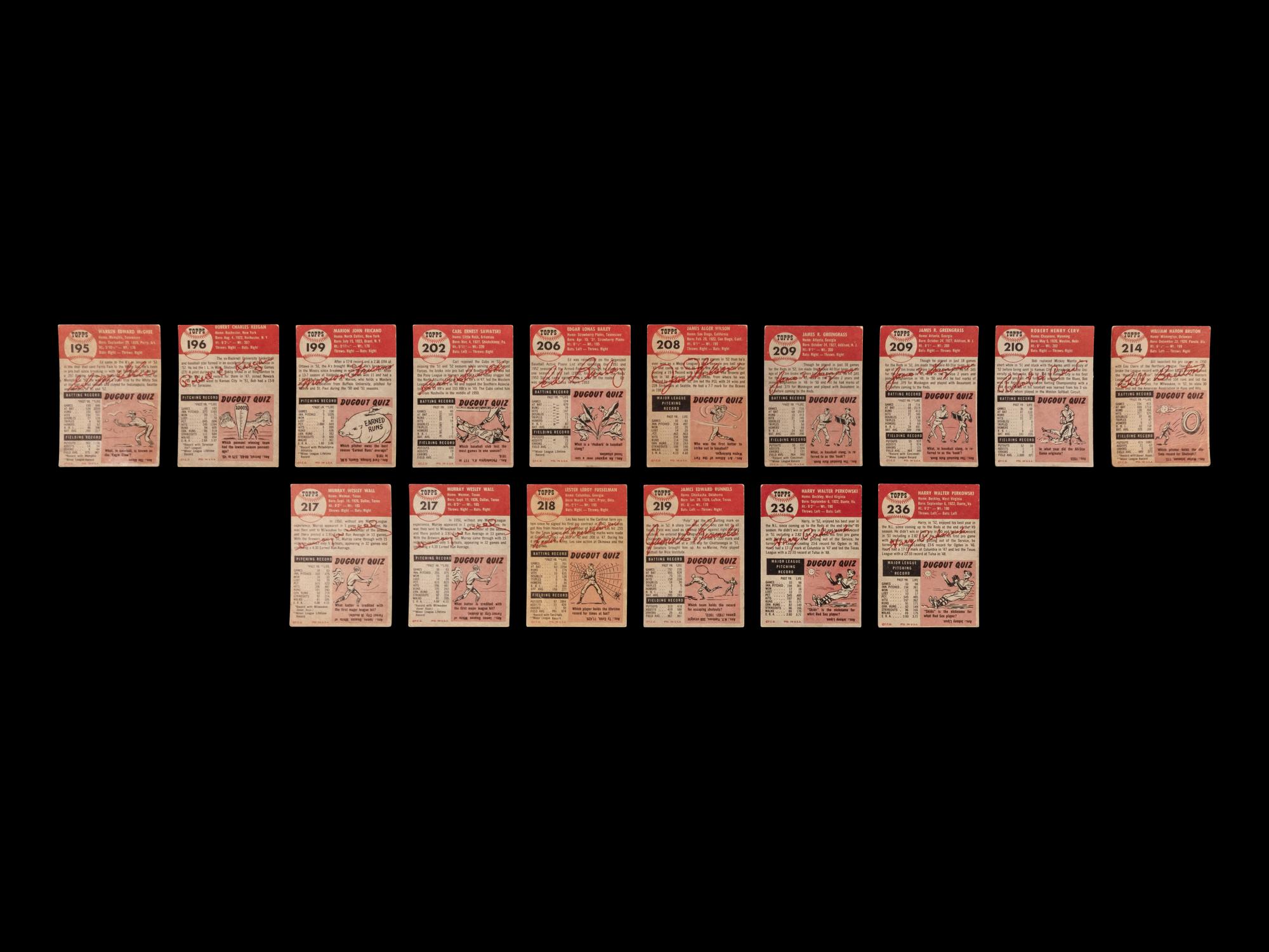 A Collection of 1953 Topps Baseball Cards