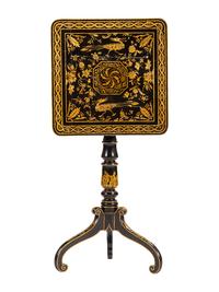 An English Penwork Tilt-Top Table