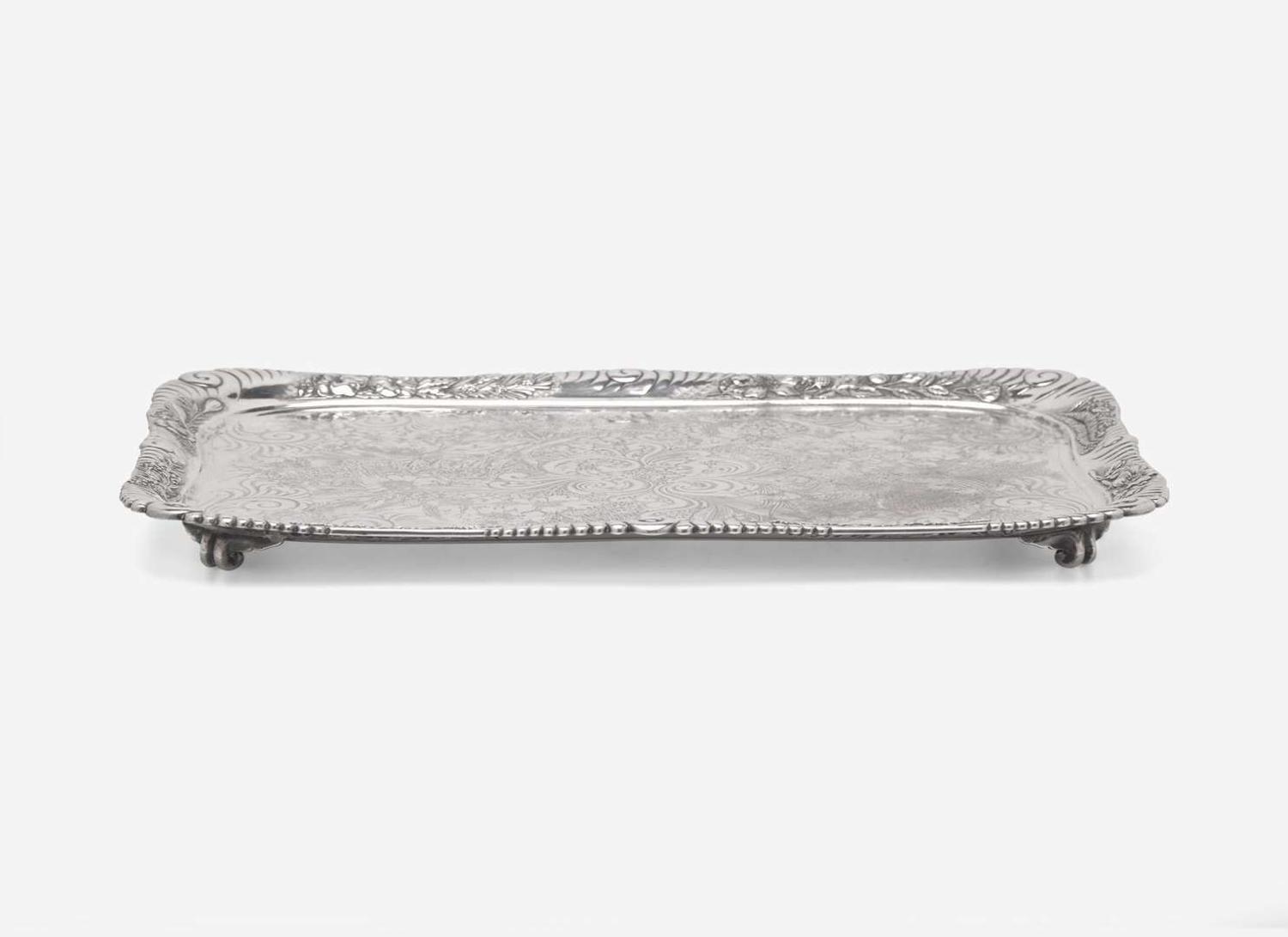 A rectangular sterling silver tray, Tiffany & Co., New York, NY, circa 1880