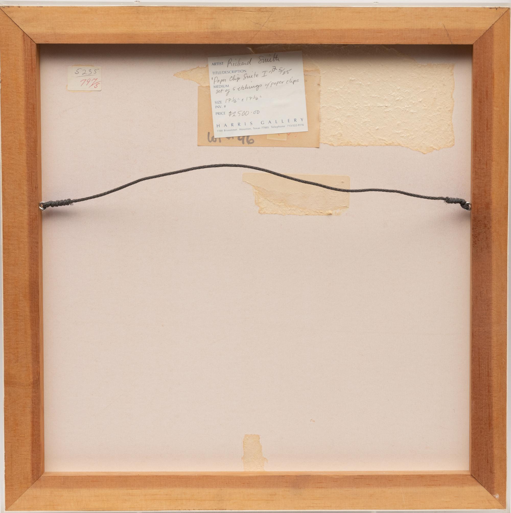 Paper Clip Suite I (suite of five), 1974