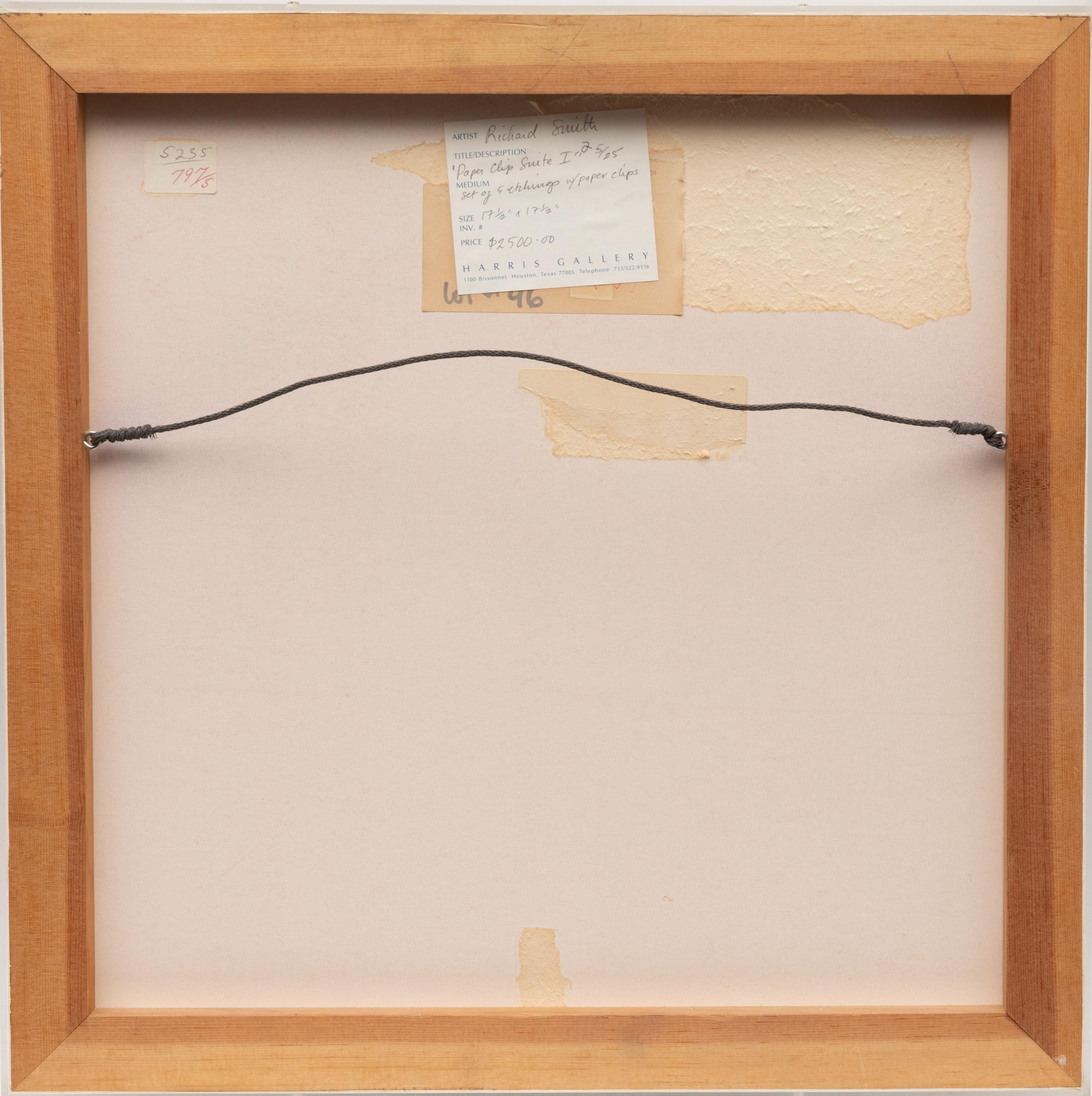 Paper Clip Suite I (suite of five), 1974