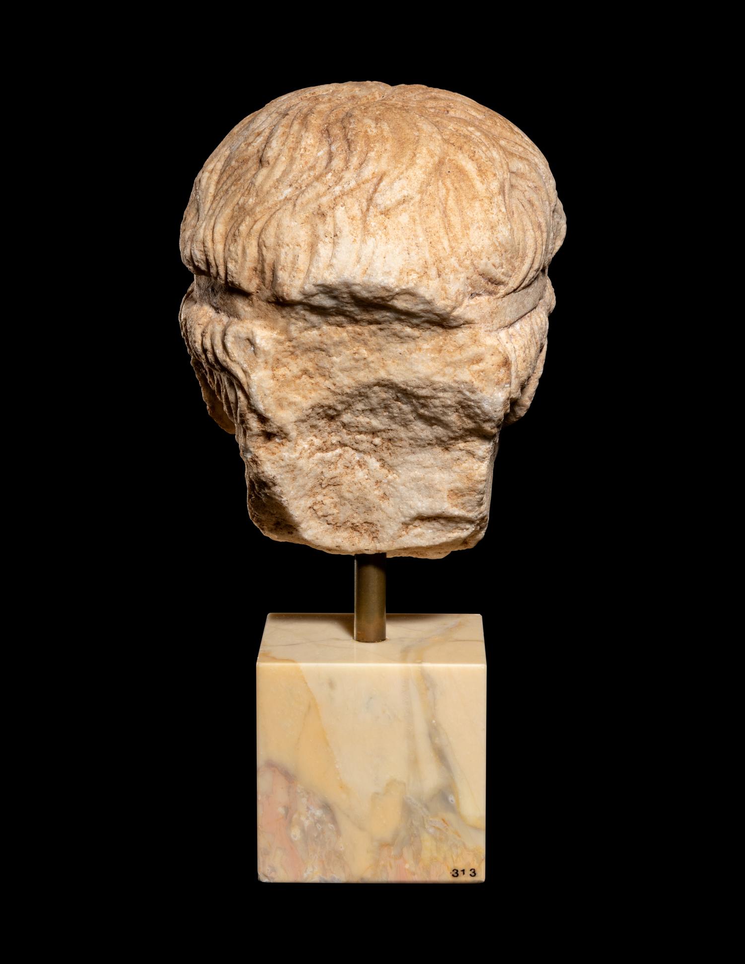A Roman Marble Head of an Athlete
