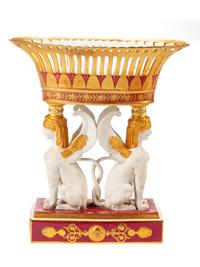 A Sèvres Style Porcelain and Bisque Centerpiece