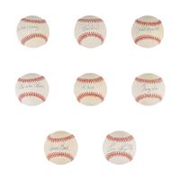 A Group of 17 Hall of Fame Single Signed Autograph Baseballs (Beckett Authentication Services Certified),