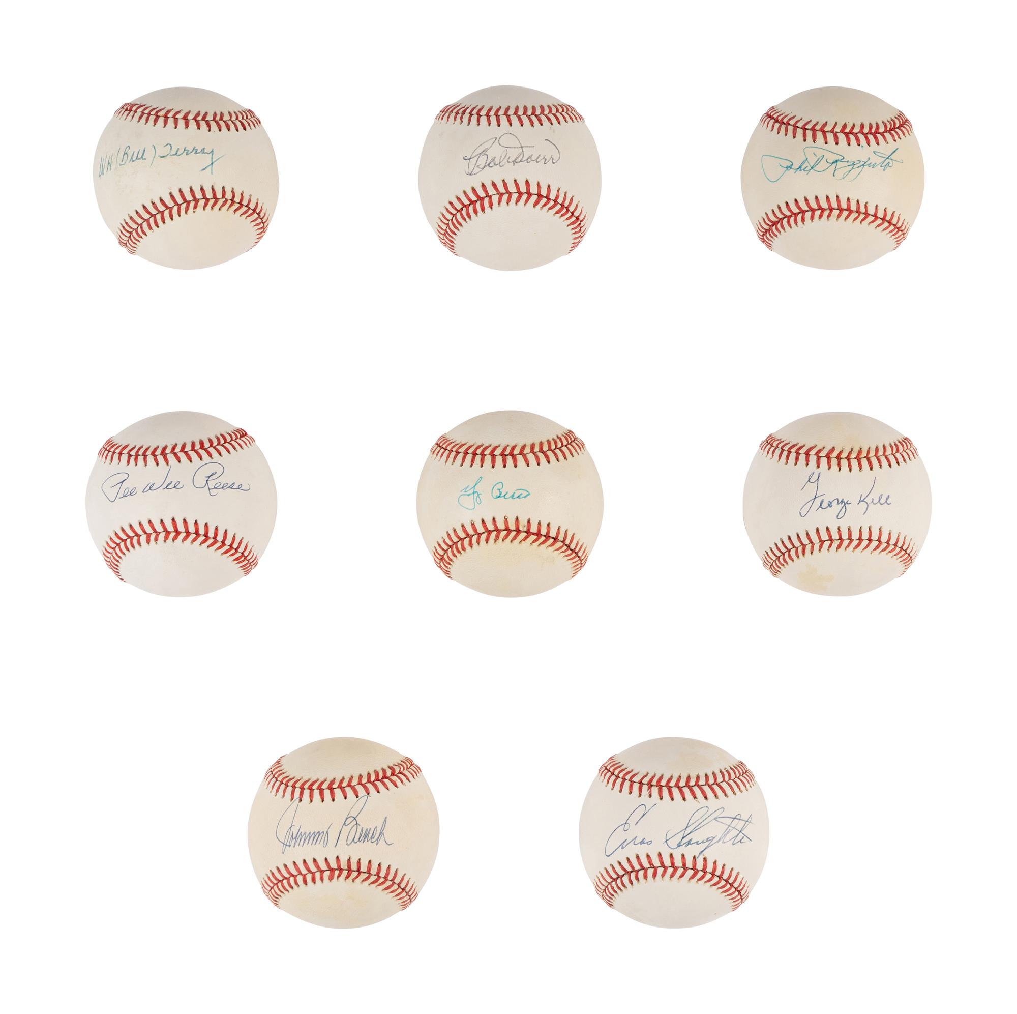 A Group of 17 Hall of Fame Single Signed Autograph Baseballs (Beckett Authentication Services Certified),