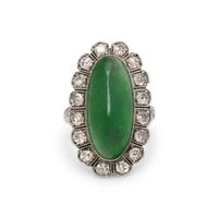 JADE AND DIAMOND RING