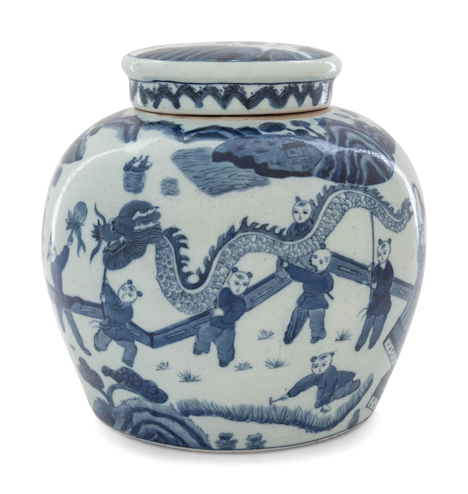 A Canton Export Covered Ginger Jar