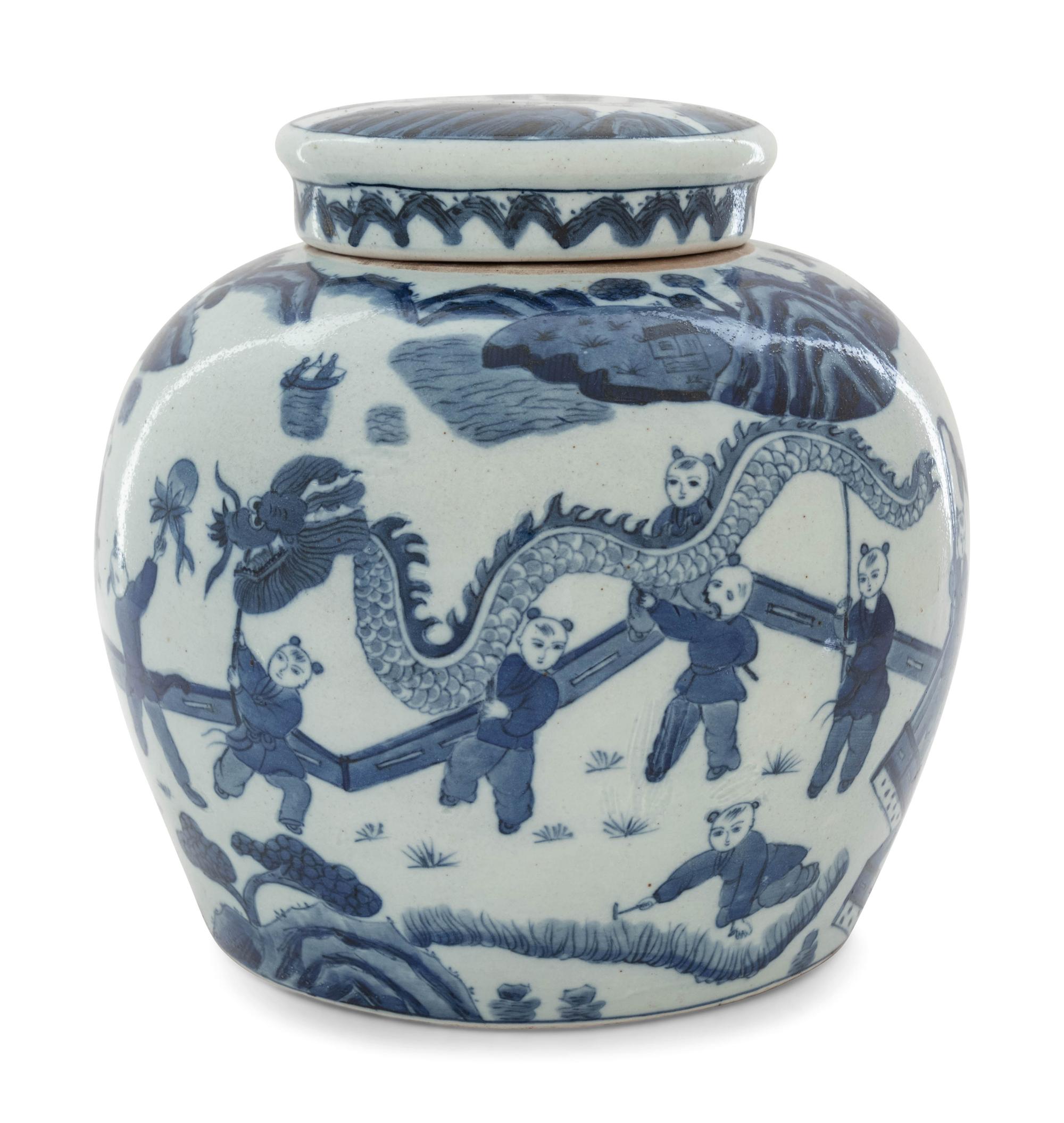 A Canton Export Covered Ginger Jar