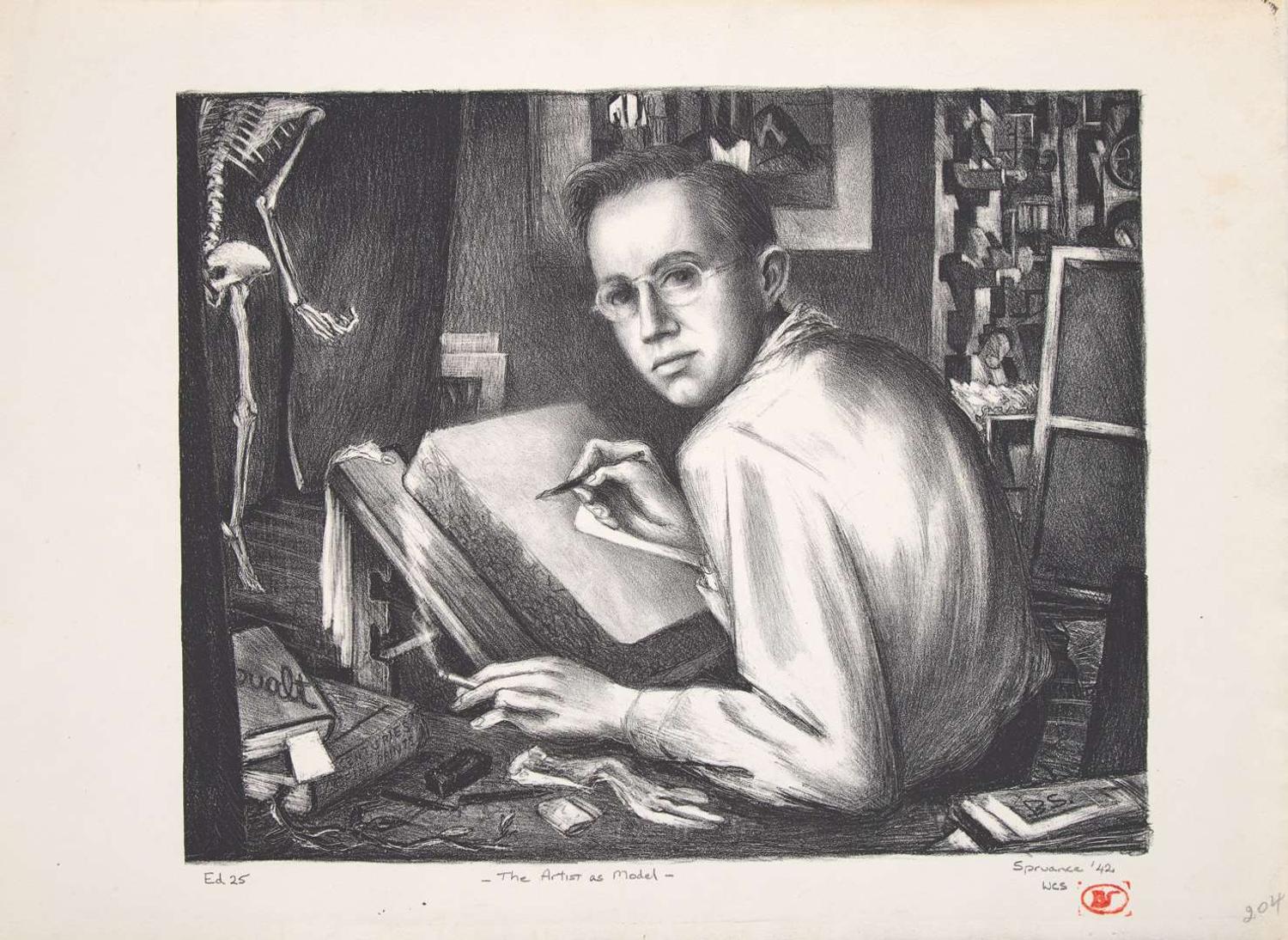 Benton Murdoch Spruance (American, 1904–1967) -The Artist as Model