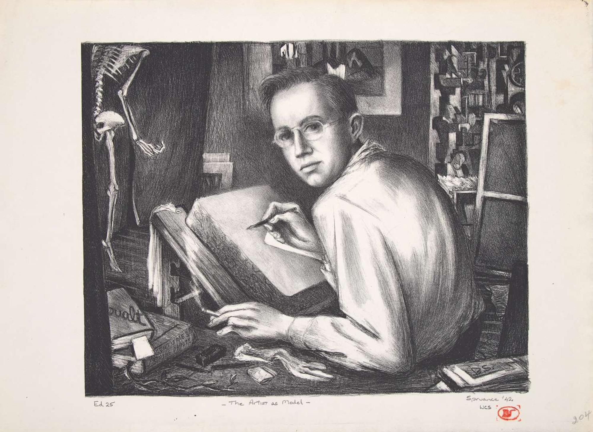 Benton Murdoch Spruance (American, 1904–1967) -The Artist as Model