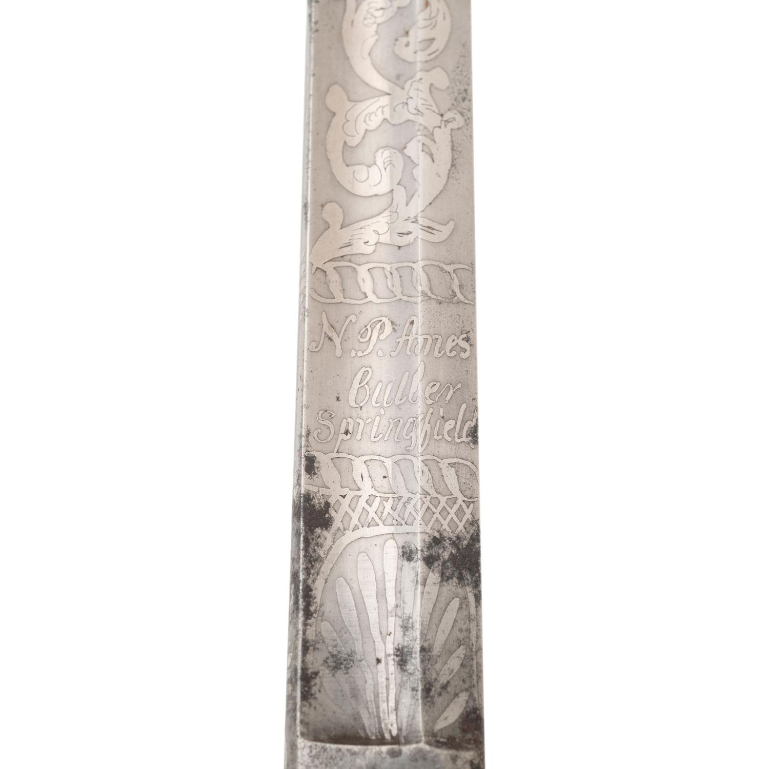 Two Presentation Swords to Lieutenant and Colonel (General) Gershom Mott, An Ames 1840 Officers Sword and an Ames 1850 Foot Officers Sword