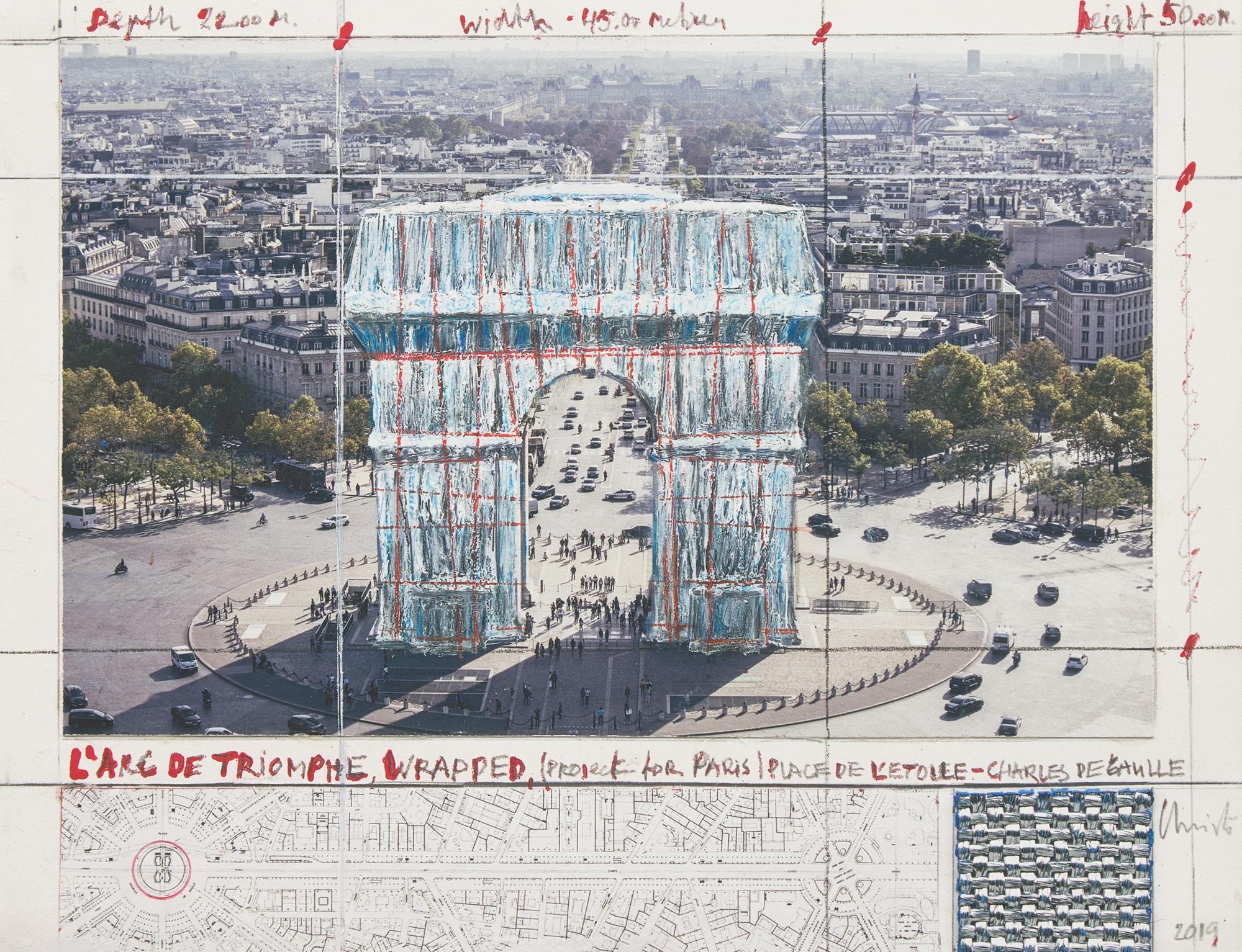 L’Arc de Triomphe, Wrapped (Project for Paris), 2019