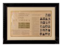 A Group of Six Newspaper and Magazine Clippings Formerly Displayed at Mike Ditka’s Restaurant