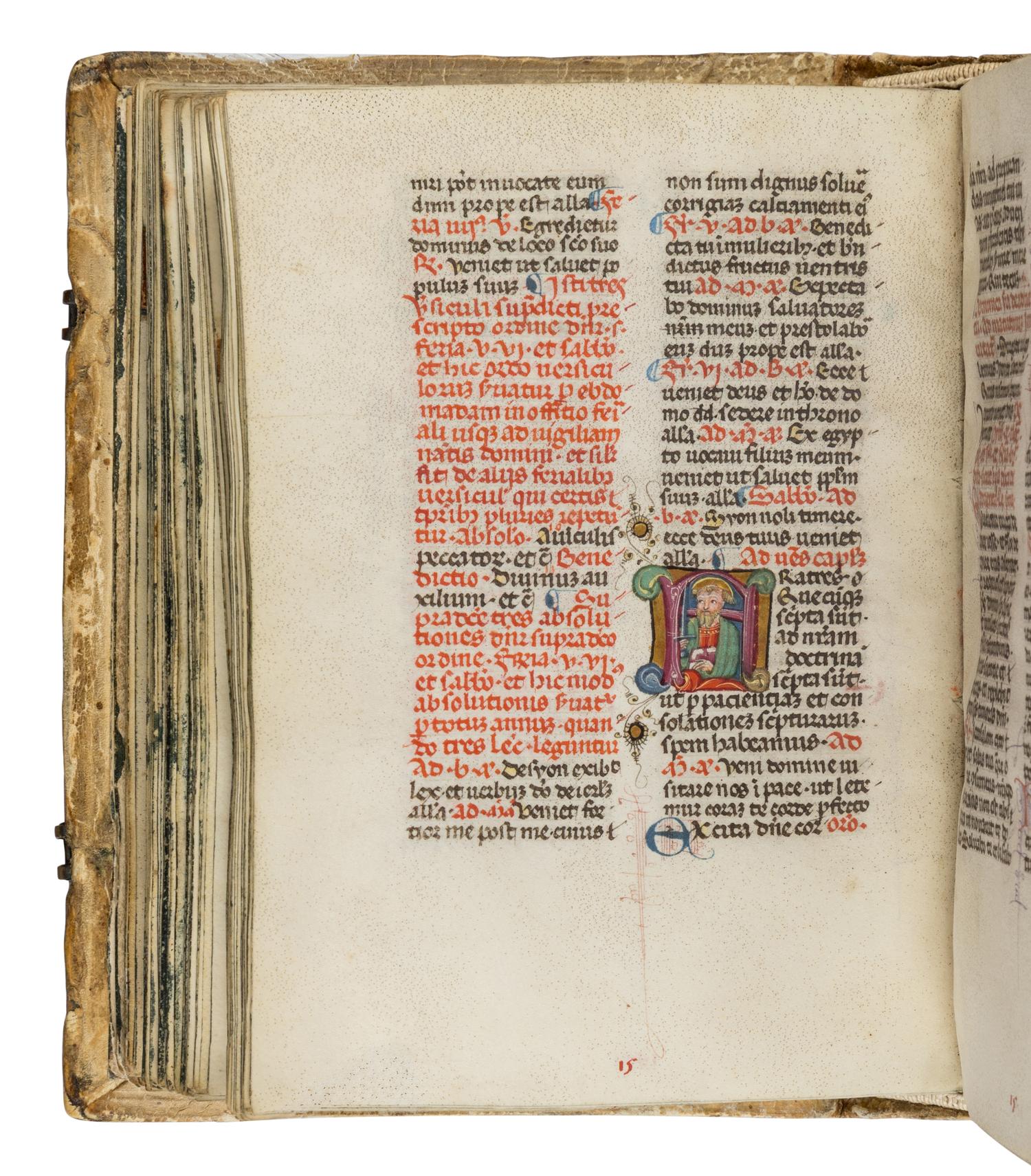 FOLLOWER OF TADDEO CRIVELLI (b. Ferrara, 1425; d. Bologna, 1479) The von Wolkenstein Breviary, for Franciscan Use, in Latin, illuminated manuscript on parchment [Italy, Ferrara? 1499]